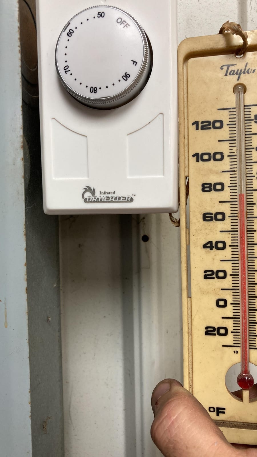 Dr. Infrared Heater DR-001 Wall Thermostat 4 wires single or Double poles 120-277V 3360-7756W, White. customer photo 1