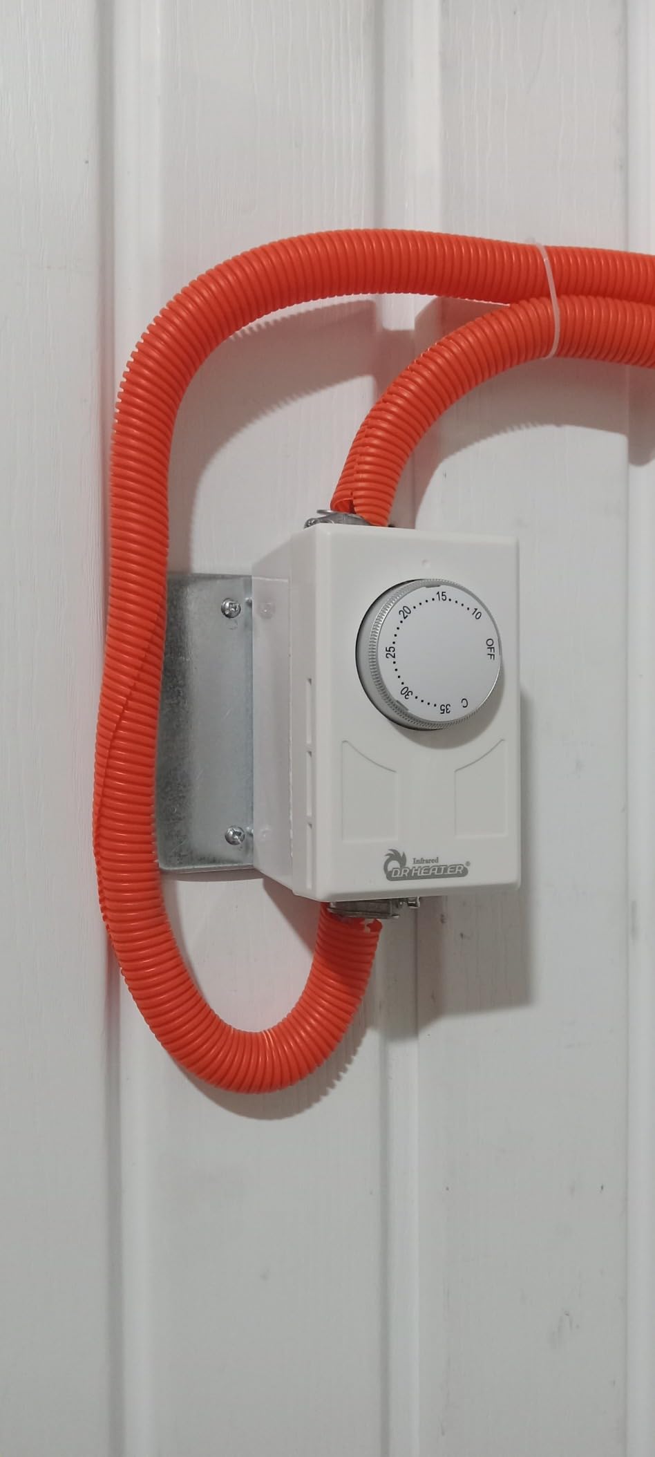 Dr. Infrared Heater DR-001 Wall Thermostat 4 wires single or Double poles 120-277V 3360-7756W, White. customer photo 2