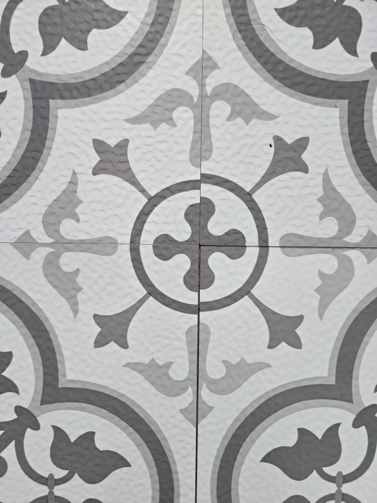 FloorPops FP2953 Remy Peel & Stick Floor Tiles, Grey customer photo 1