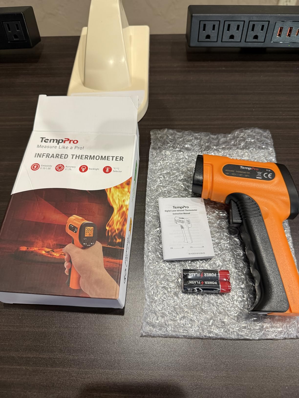 TempPro TempScan Infrared Thermometer Gun for Pizza Oven Griddle HVAC customer photo 2