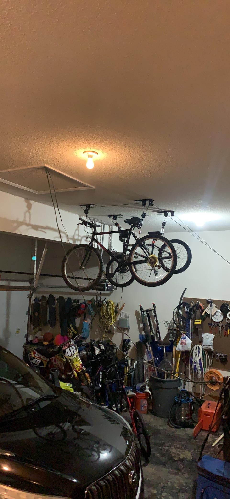 Ceiling Mount Bike Hoist Set of 2 Bike Hangers Pulley System customer photo 1