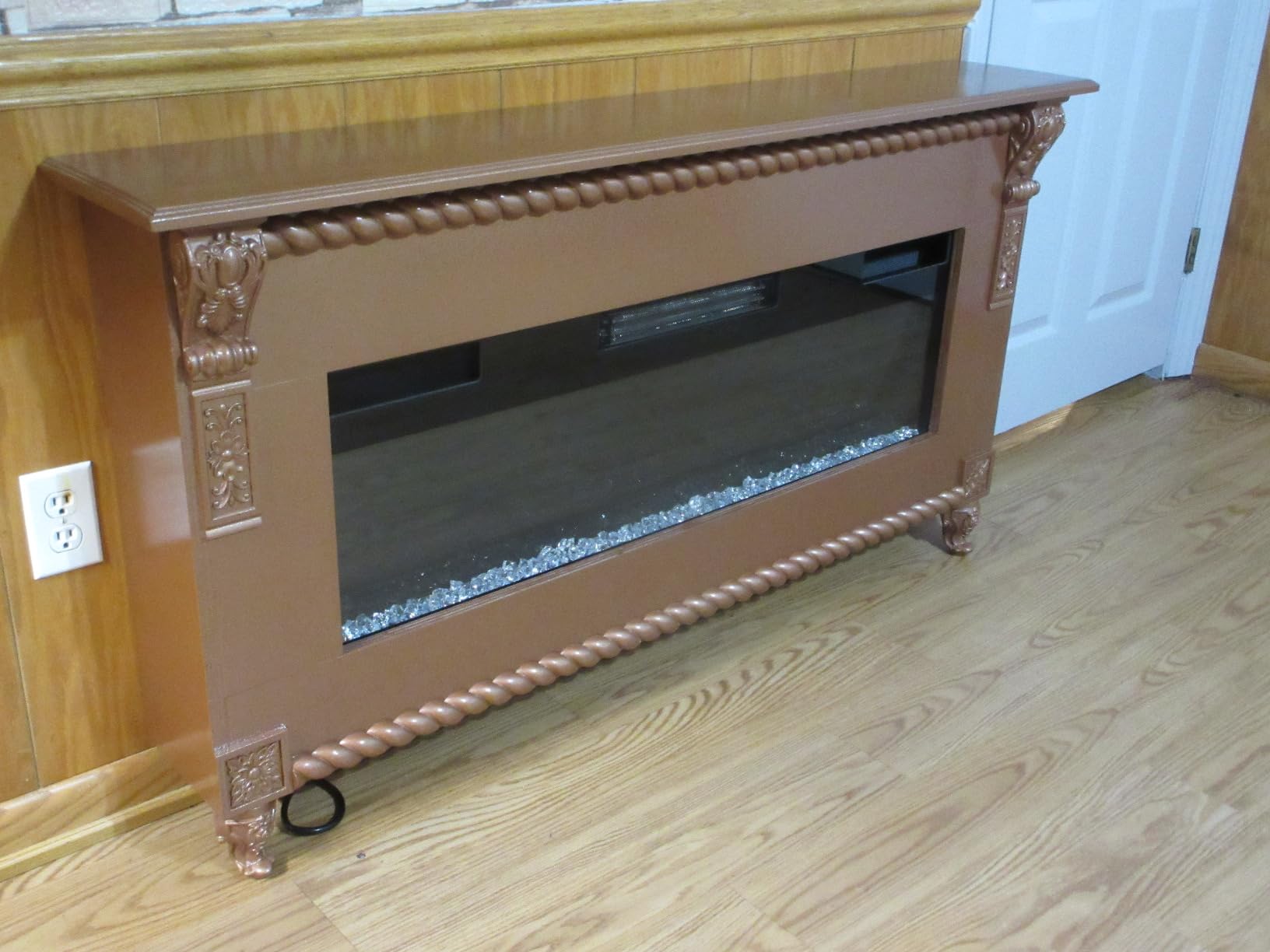 Antarctic Star 60 Inch Electric Fireplace in-Wall Recessed and Wall Mounted, Fireplace Heater and Linear Fireplace with Multicolor Flame, Timer, 750/1500W Control by Touch Panel & Remote customer photo 1