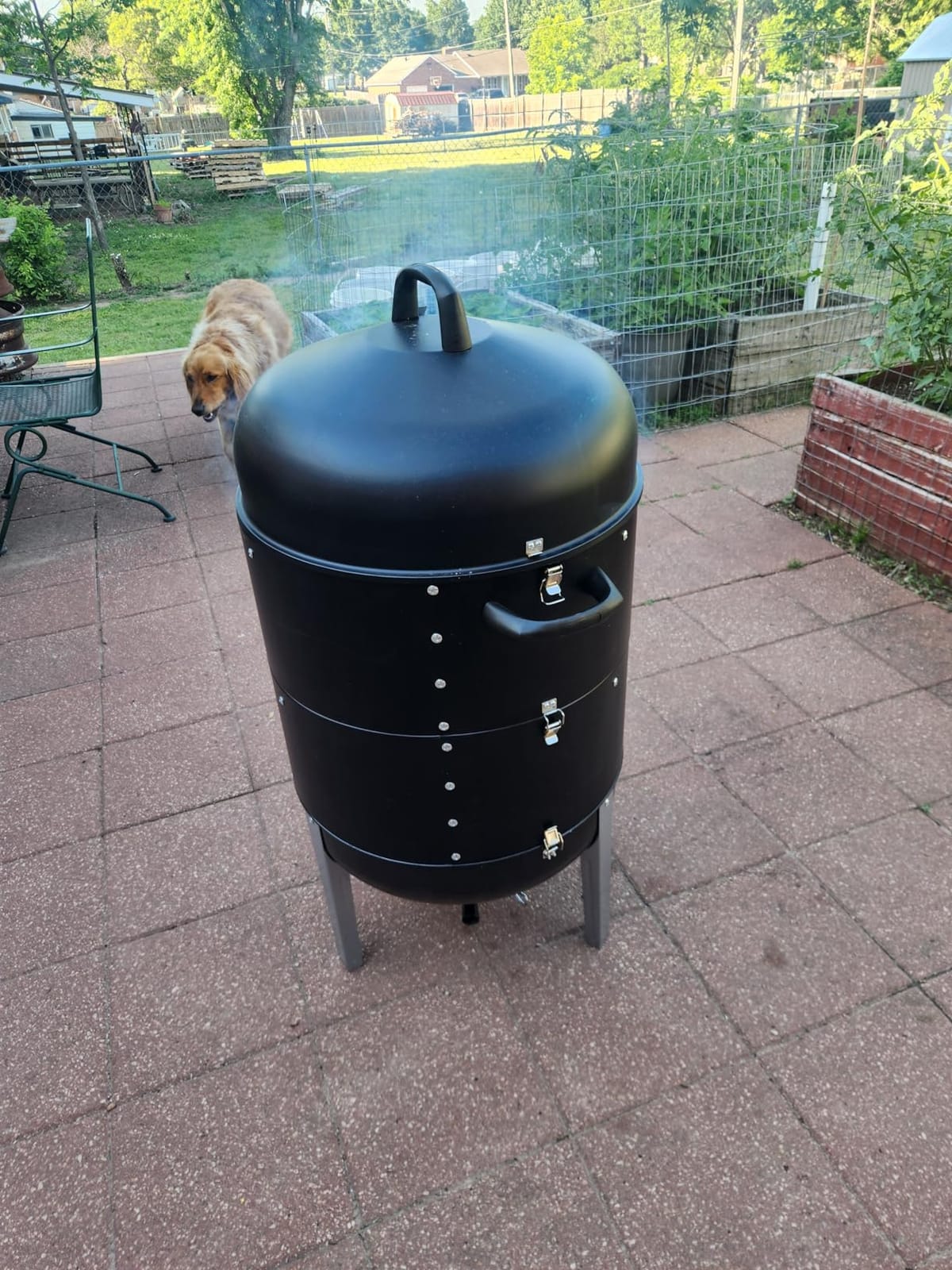 Realcook Charcoal BBQ Smoker Grill - 20 Inch Vertical Smoker for Outdoor Cooking Grilling | for Outdoor Cooking Grilling customer photo 2