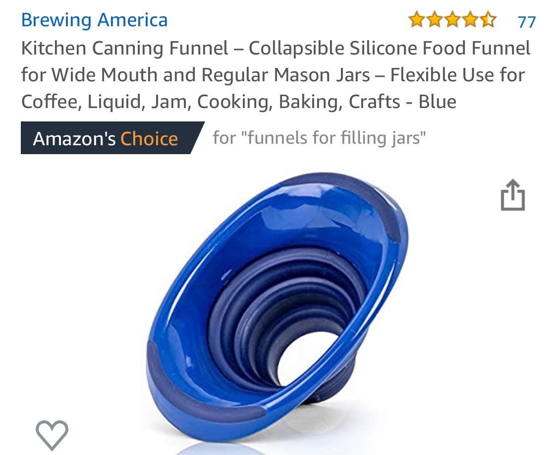 Kitchen Canning Funnel – Collapsible Silicone Food Funnel for Wide Mouth and Regular Mason Jars – Flexible Use for Coffee, Liquid, Jam, Cooking, Baking, Crafts - Teal/Gray customer photo 1