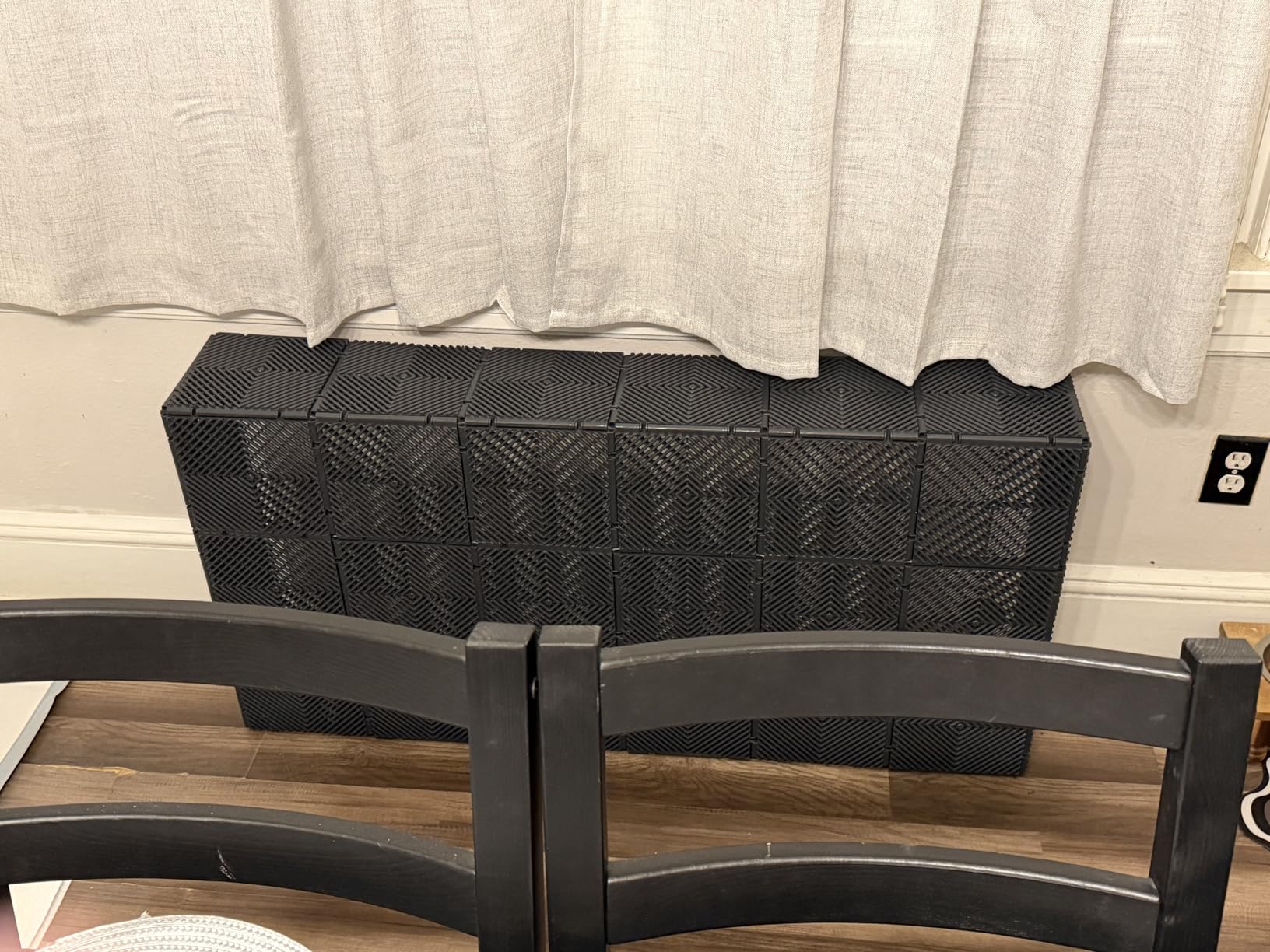 Ready Covers - Radiator Cover Heating Cabinet For Your Home And Office - Fits Most Large Size Radiators: CHARCOAL - 48 Tiles! (48, Charcoal) customer photo 1