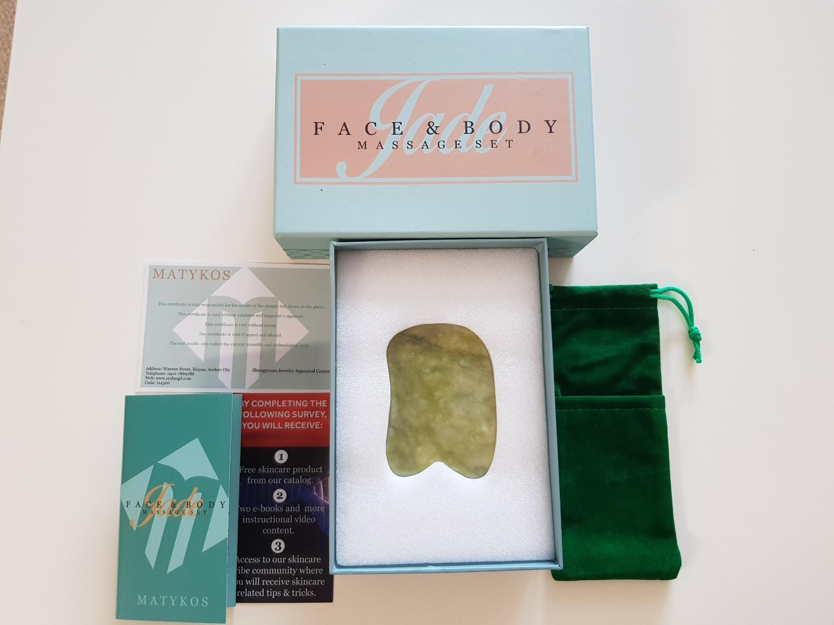 Jade Roller for Face and Gua Sha Set - 2 Anti-Aging Facial Rollers and Gua-Sha Facial Tool - Face and Body Massager for Your Skincare Routine - Massage Tools for Wrinkles and Lifting customer photo 2
