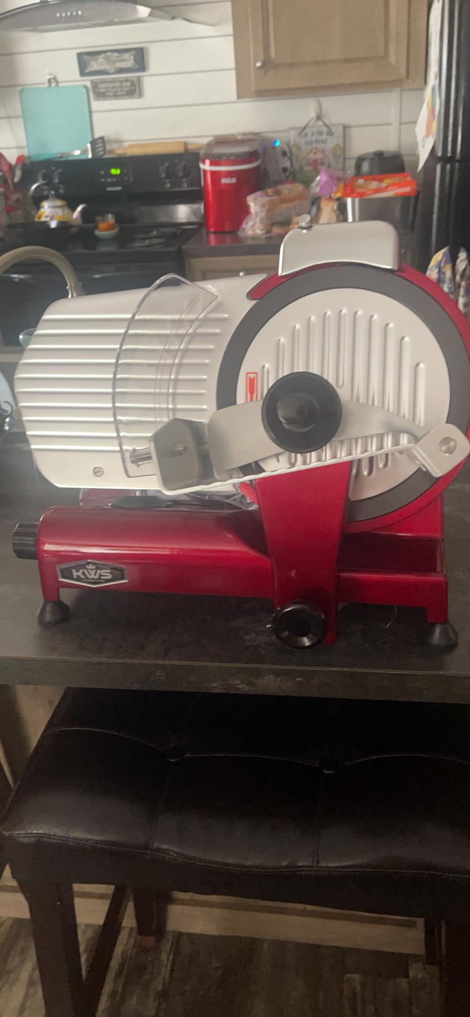 MS-10XT Premium 320W Electric Meat Slicer 10-Inch Stainless Steel Blade w/Non-sticky Teflon, Frozen Meat/Deli/Cheese/Food Slicer Low Noises Commercial and Home Use [ ETL, NSF Certified ] customer photo 2