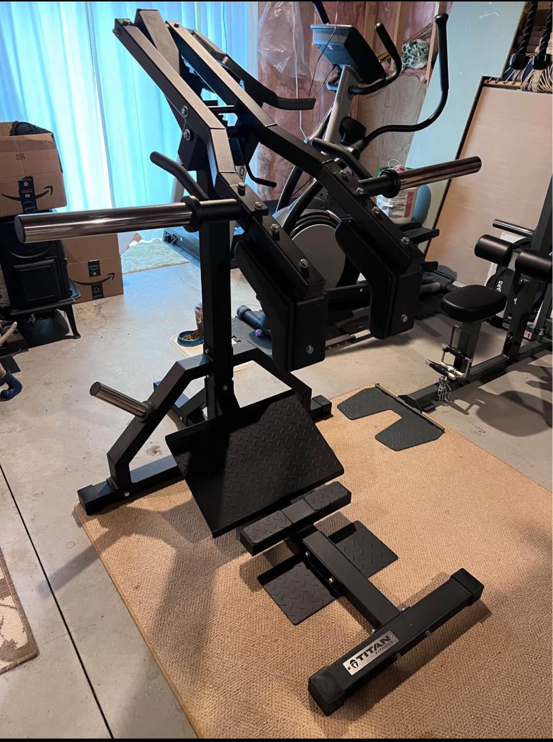 Titan Fitness Leverage Squat Machine, Calf Raise Machine, Hack Squat Machine & Leg Press Machine for Lower Body Training, Rated 1,000 LB, for Glutes, Hamstrings, Quadriceps, Calves & Thighs customer photo 1
