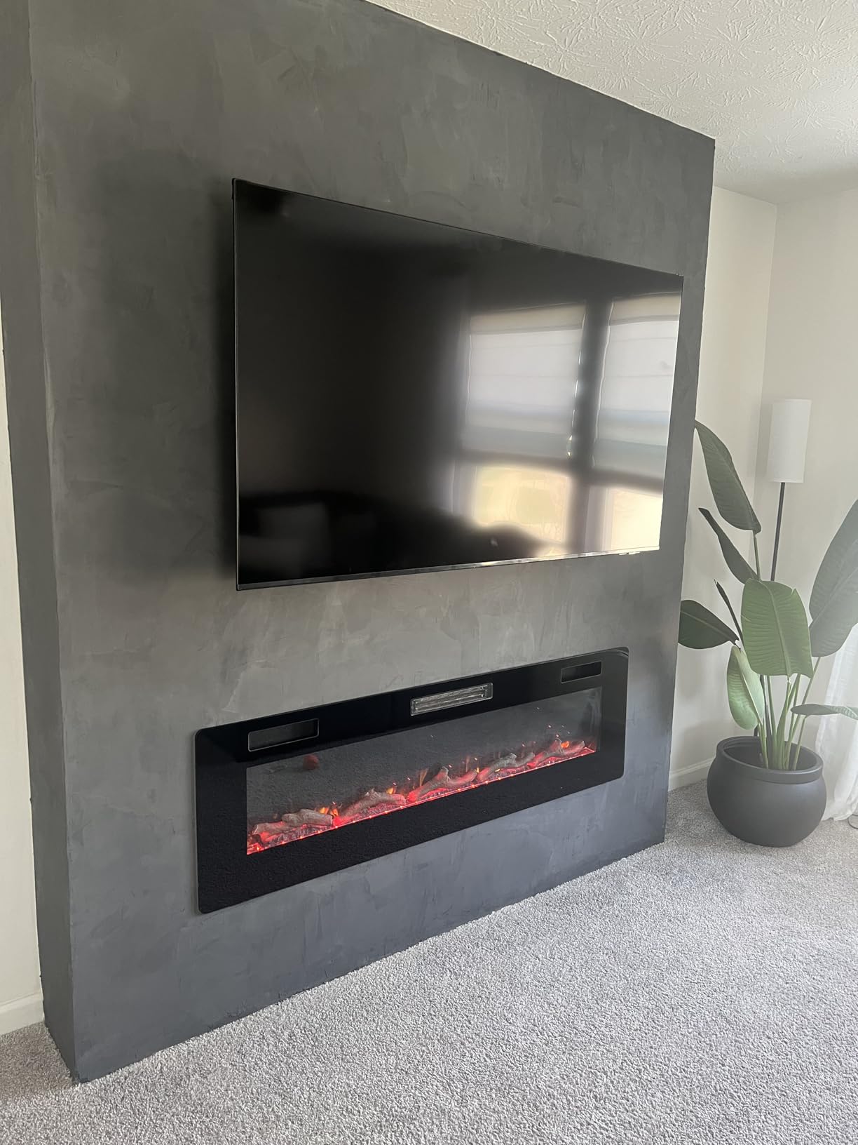 30 inch Electric Fireplace Recessed and Wall Mounted Insert customer photo 1
