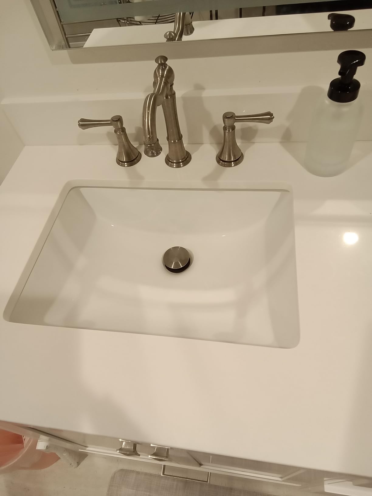 ARIEL Cambridge 72-inch Bathroom Vanity with Sink,Solid Wood, 1.5-inch Pure White Quartz Countertop & Backsplash, Double Rectangular Porcelain Sink, 4 Soft Closing Doors, 6 Dovetail Drawers, Grey customer photo 1