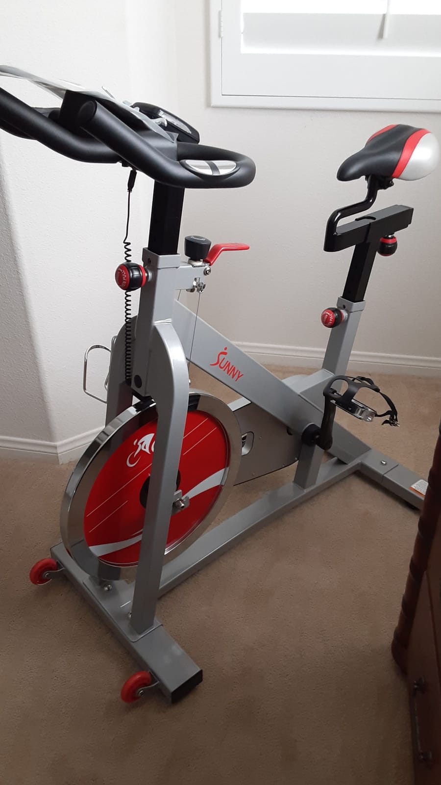 Sunny Health & Fitness Belt Drive Pro Indoor Cycling Bike customer photo 2