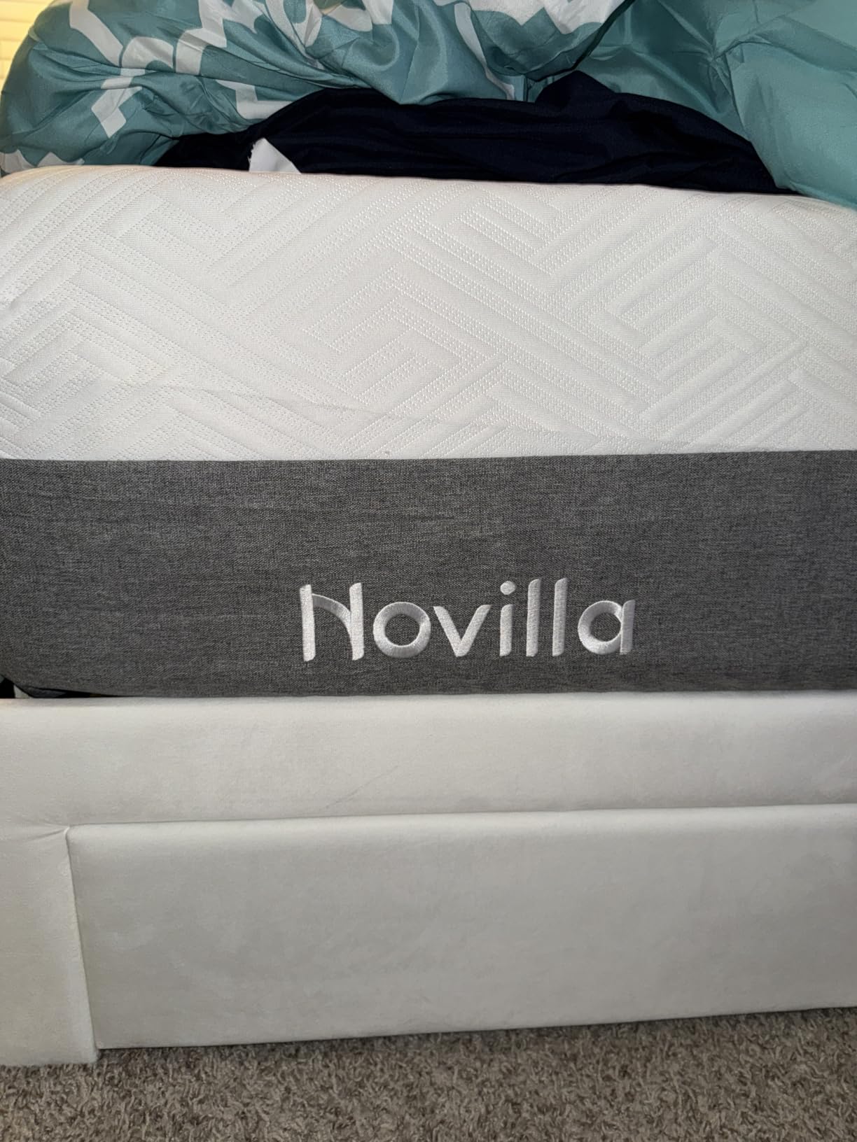 Novilla Bliss Queen Size Mattress, 12 Inch Gel Memory Foam Mattress Queen | Cool Night Sleep & Pressure Relief, Support Foam for Spine Alignment & Motion Isolation, Medium Plush Feel customer photo 2