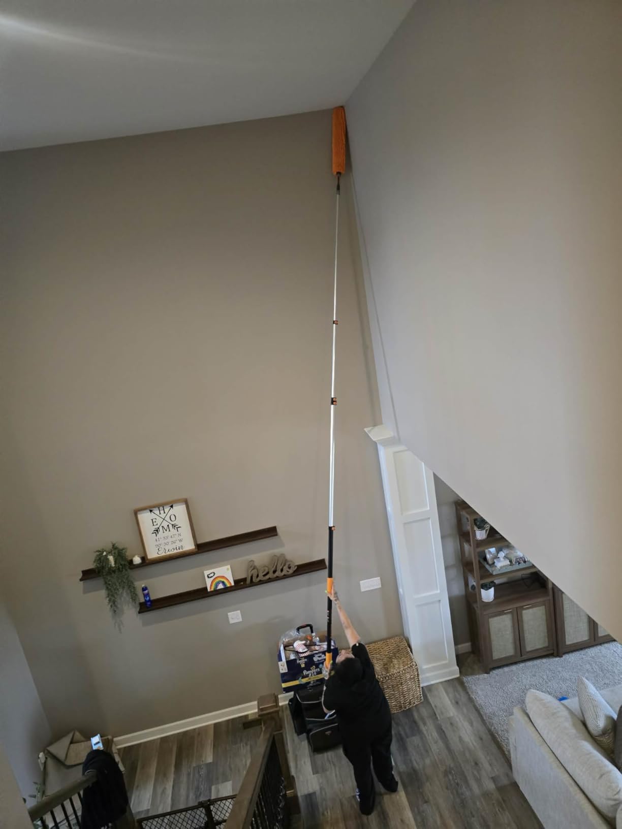 30 Foot High Reach Duster Kit with 5-24 ft Extension Pole for Cleaning customer photo 2