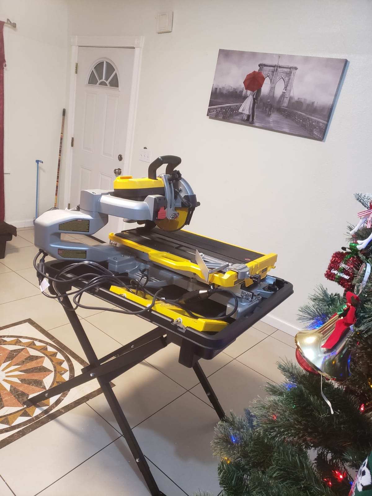 DEWALT Wet Tile Saw with Stand, 10 Inch, 15-Amp, 1,220 MWO, Corded (D36000S) customer photo 1