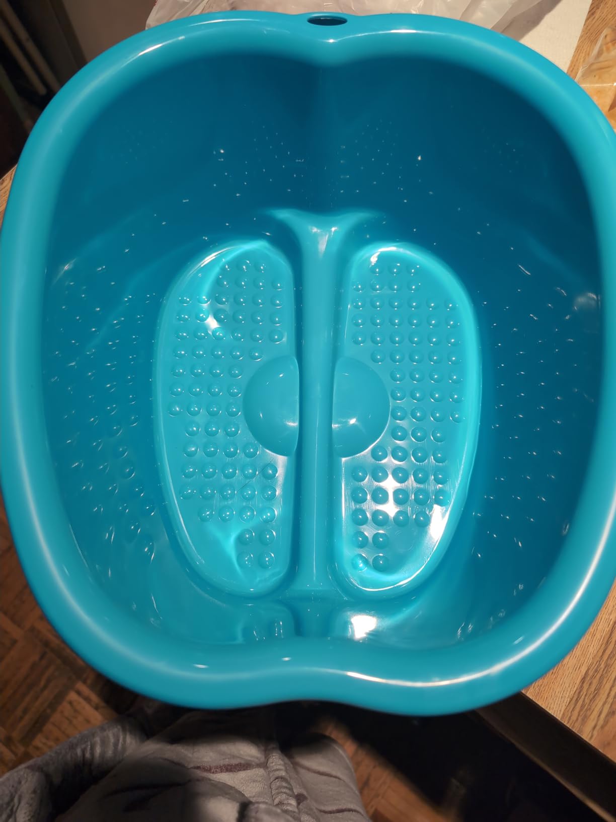 AllSett Health Foot Soaking Bath Basin – Large Size for Soaking Feet | Pedicure and Massager Tub for at Home Spa Treatment | Callus, Fungus, Dead Skin Remover, Blue customer photo 1