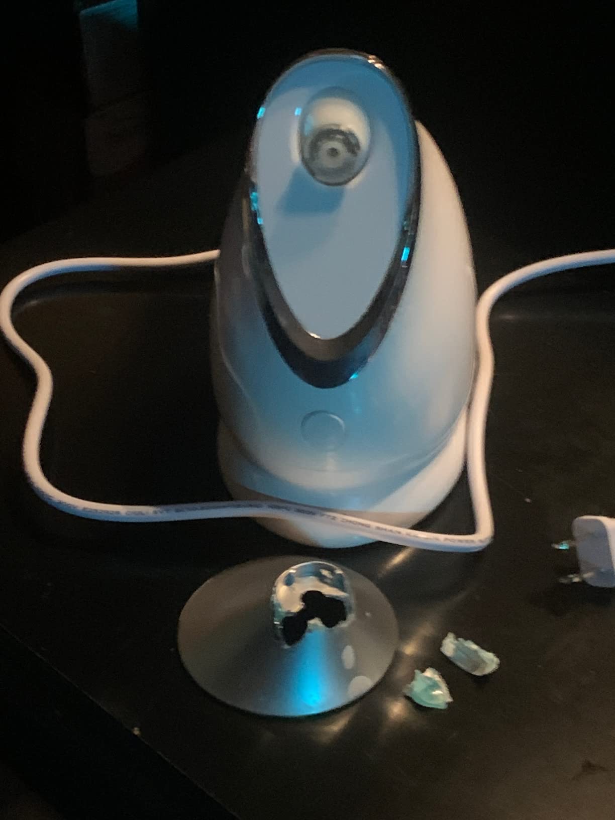 EZBASICS Facial Steamer, Nano Ionic Warm Mist for Facial Deep Cleaning Blue customer photo 2