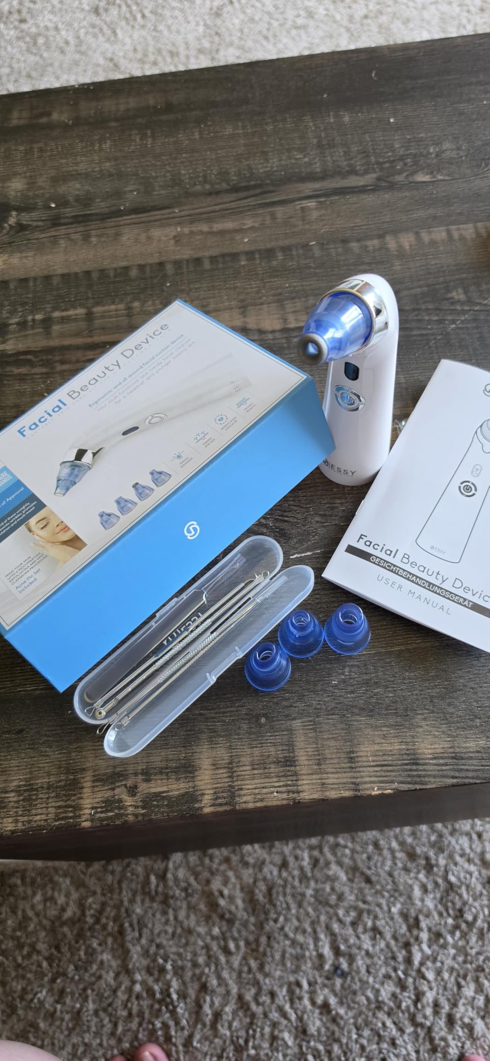 Essy Blackhead Remover Facial Cleanser Machine for Pimple Suction (Blue) customer photo 1