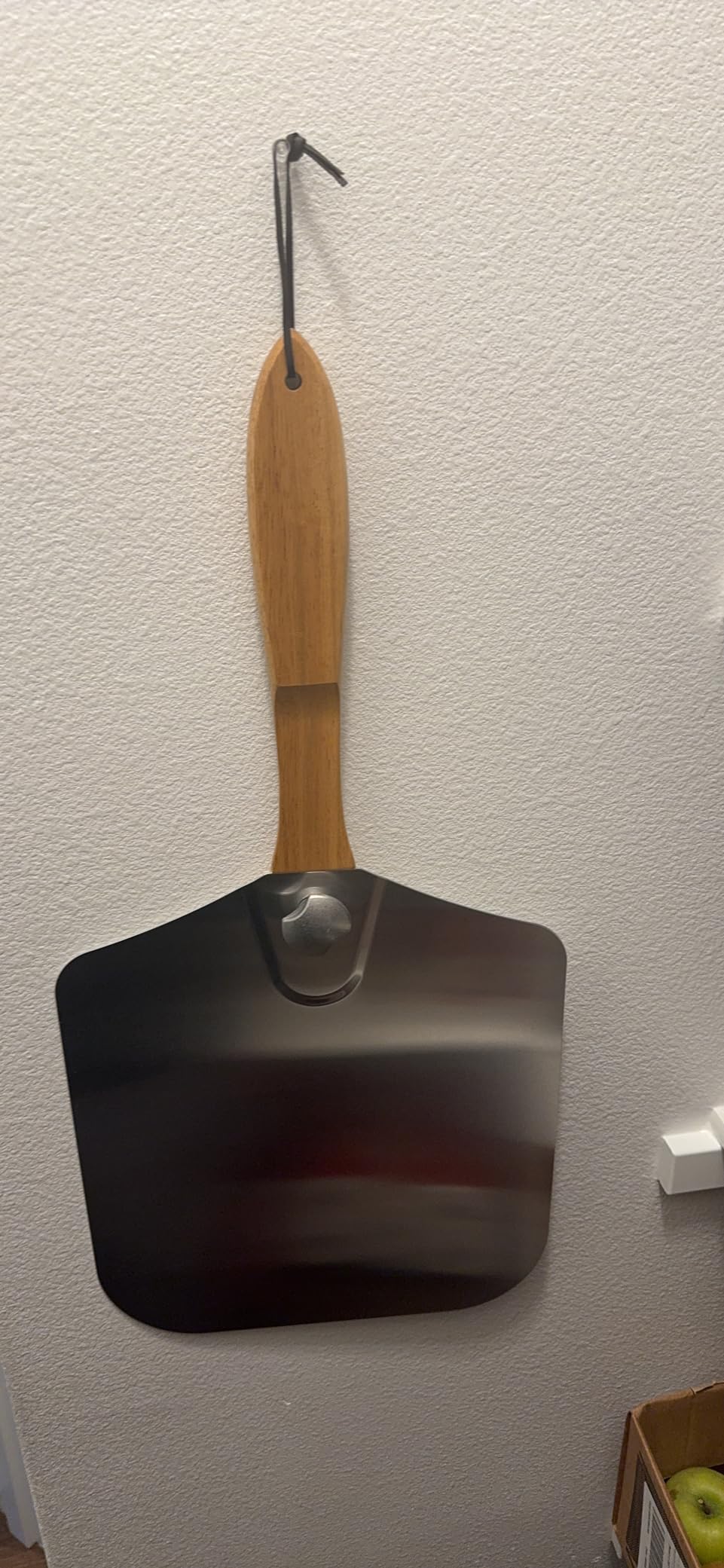 Aluminum Pizza Peel Metal - 12 x 14 Inch. Pizza Spatula for Oven with Foldable Wood Handle. Pizza Oven Accessories Tools. Turning Peel, Bread, Pastry, Dough, Cake Spatula customer photo 2