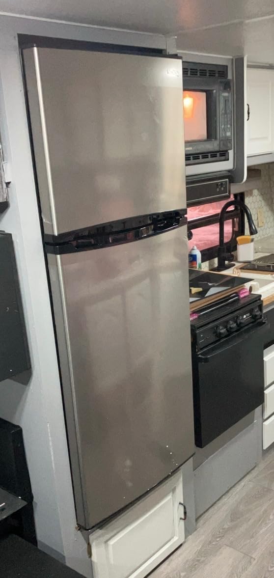 RecPro 10 Cu Ft 12V RV Refrigerator | Black | Frost-Free | Double Door | Low Power Consumption, Adjustable Shelves, Double door customer photo 1
