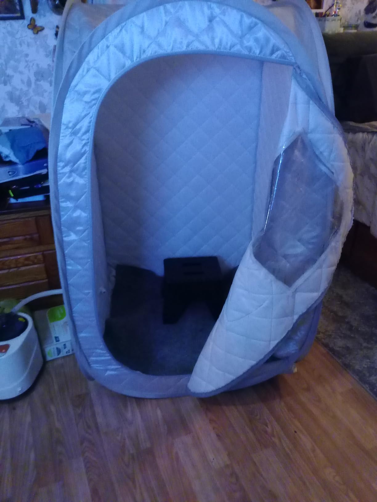 Smartmak Portable Sauna Tent, Foldable One Person Full Body Spa for Detox Therapy Without Steamer - Dark Grey customer photo 1