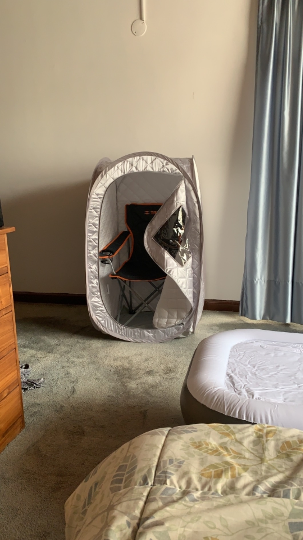 Smartmak Portable Sauna Tent, Foldable One Person Full Body Spa for Detox Therapy Without Steamer - Dark Grey customer photo 2