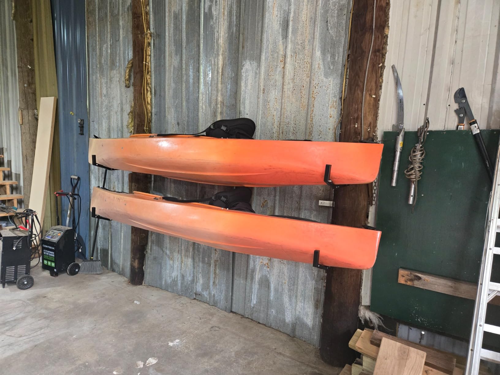 Wallmaster Kayak Storage Hooks, Adjustable Garage Kayak Storage Hangers customer photo 1