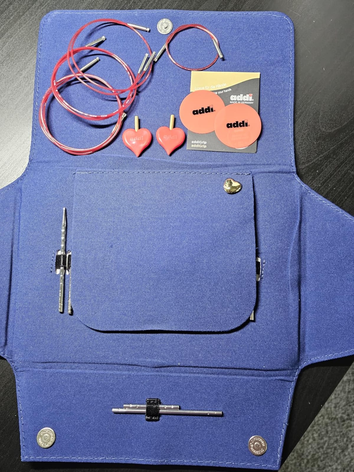 addiClick Novel Lace Short Tip Interchangeable Circular Knitting Needle Set US 4-11 (3.50-8.00mm) with Red Cords (EU Version) customer photo 2