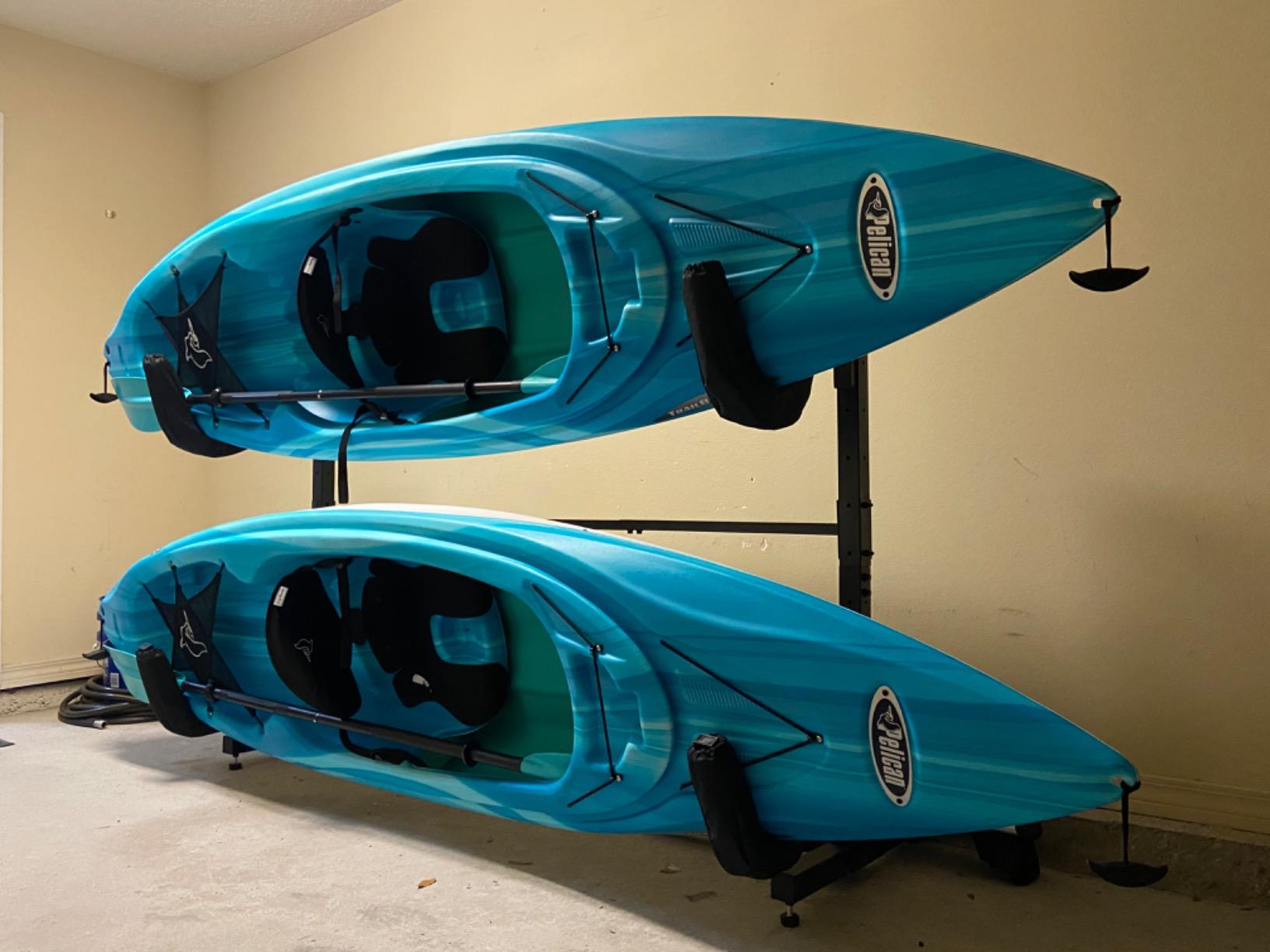 RaxGo Freestanding Kayak Storage Rack, Heavy Duty Storage Kayaks, SUP, Canoe & Paddleboard for Indoor, Outdoor, Garage, Shed, or Dock, Adjustable Height customer photo 2