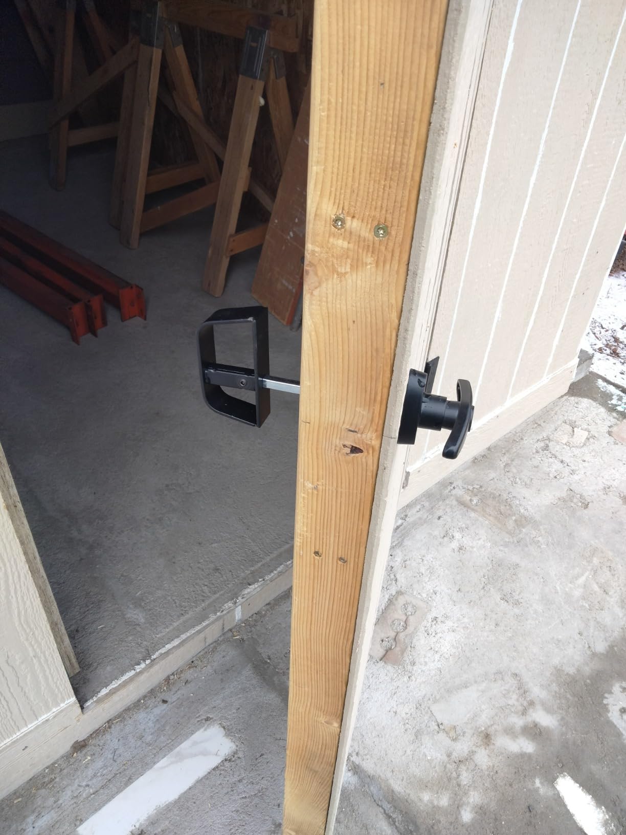 Shed Door Latch T-Handle Lock Kit with 4 Keys,Storage Barn Shed Door Hardware Lock Set 4½