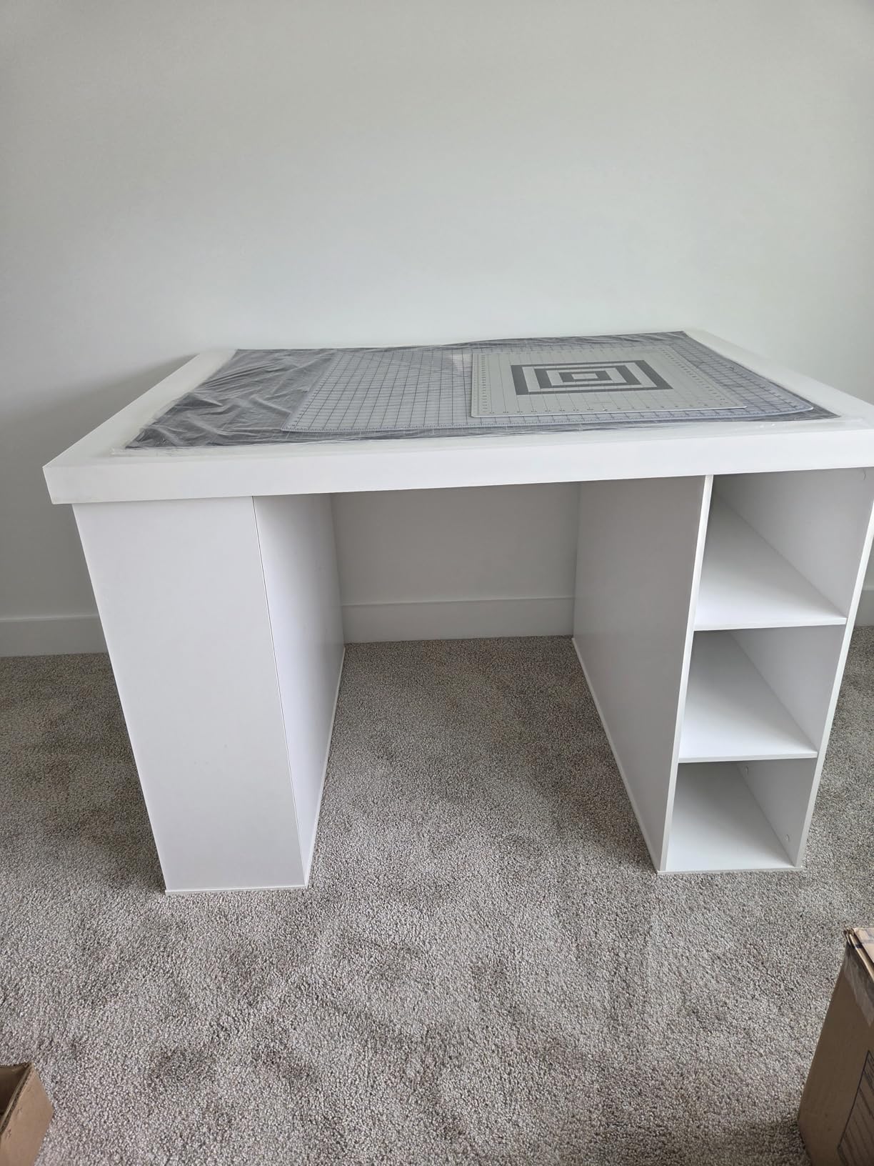 Project Center Desk with Bookcase and 3 Bin Cabinet - Black customer photo 1