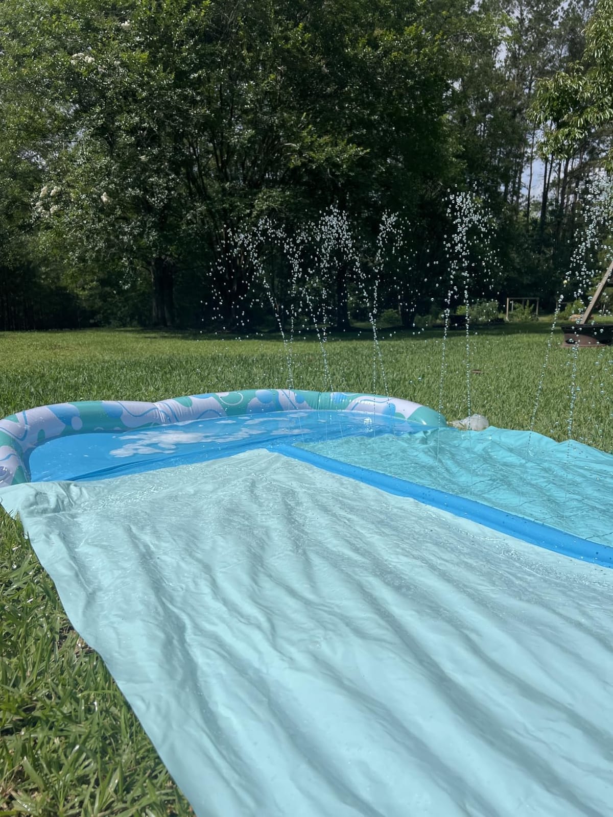 JOYIN 22.5ft Water Slides and 2 Bodyboards, Lawn Water Slide Summer Slip Waterslides Water Toy with Build in Sprinkler for Backyard Outdoor Water Fun for Kids customer photo 2