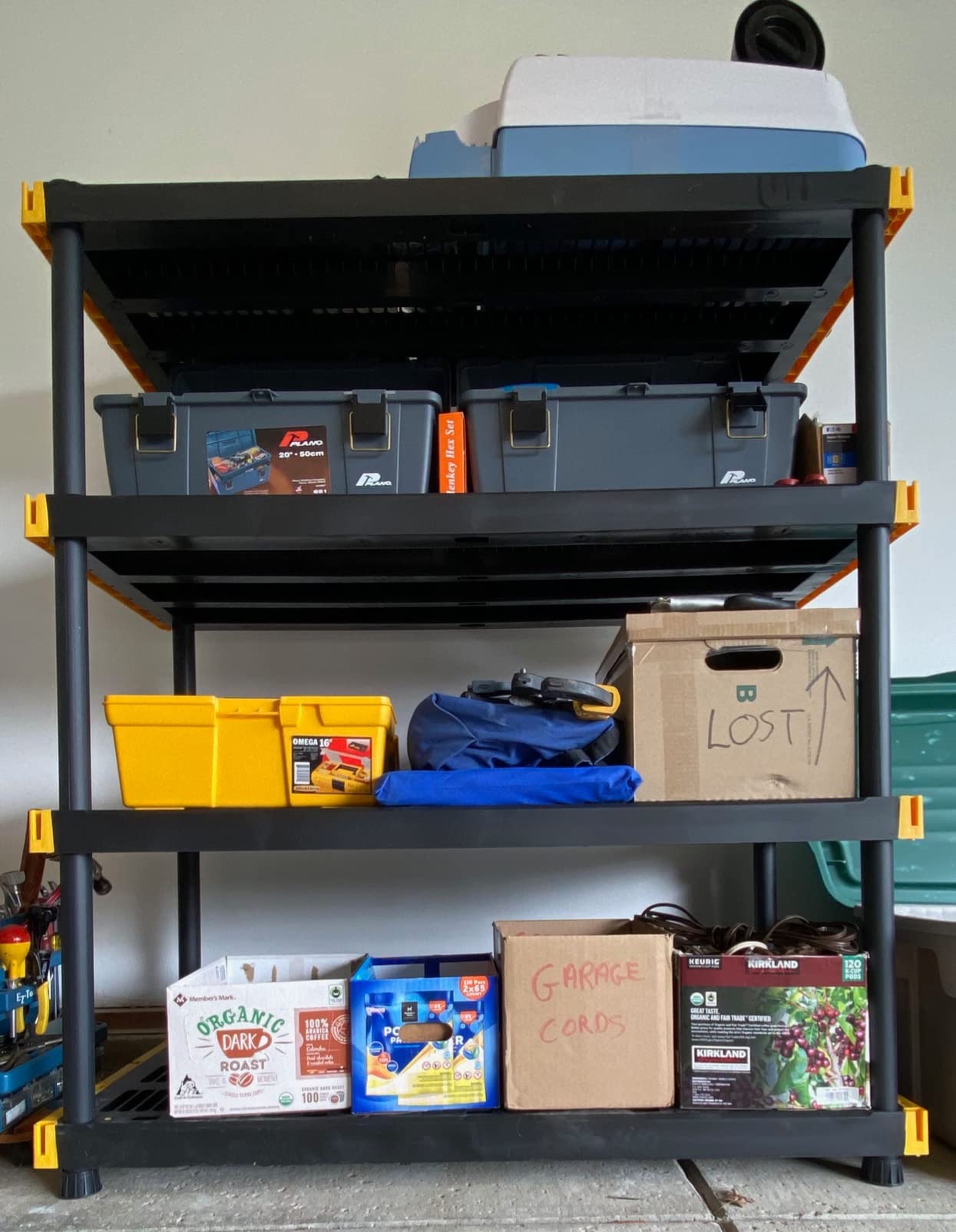 CX 4-Tier Heavy Duty Plastic Storage Shelves for Garage Organization customer photo 2