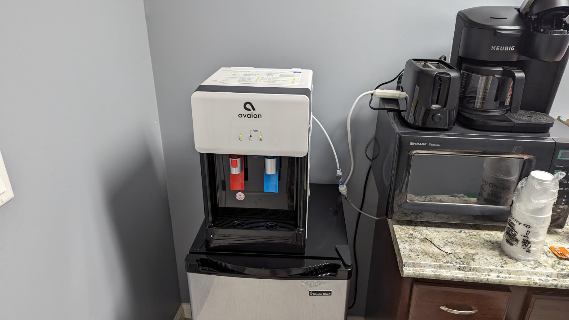 Avalon B8WHT Countertop Bottleless Water Cooler Dispenser - 2 Stage Water Filters and Installation Kit Included, NSF Certified, UL Listed, White customer photo 1