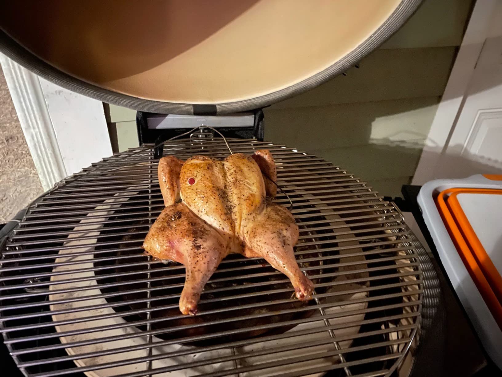 Big Joe Series III 24-inch Ceramic Charcoal Grill and Smoker with Premium Cart, SloRoller Insert and 450 Cooking Square Inches in Red, Model KJ15041021 customer photo 1