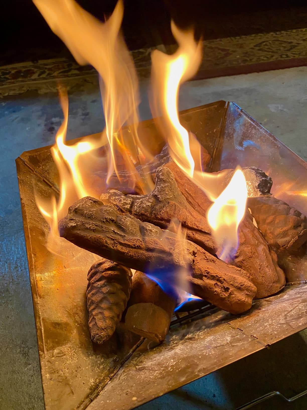 GASPRO Ceramic Logs for Gas Fireplace, 10-Piece Vented Faux Logs for Indoor Natural Gas Fireplace, Large Size customer photo 2