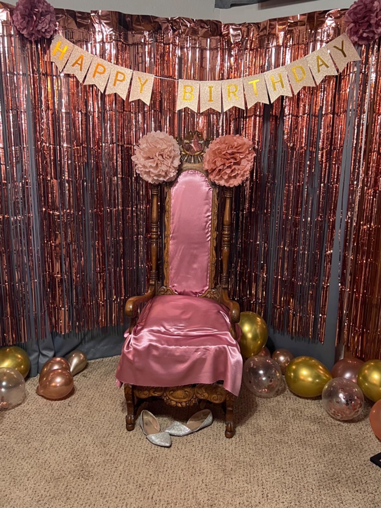 Pufogu 12 x 72 inches Gold Sequin Table Runner, 2 Packs customer photo 1
