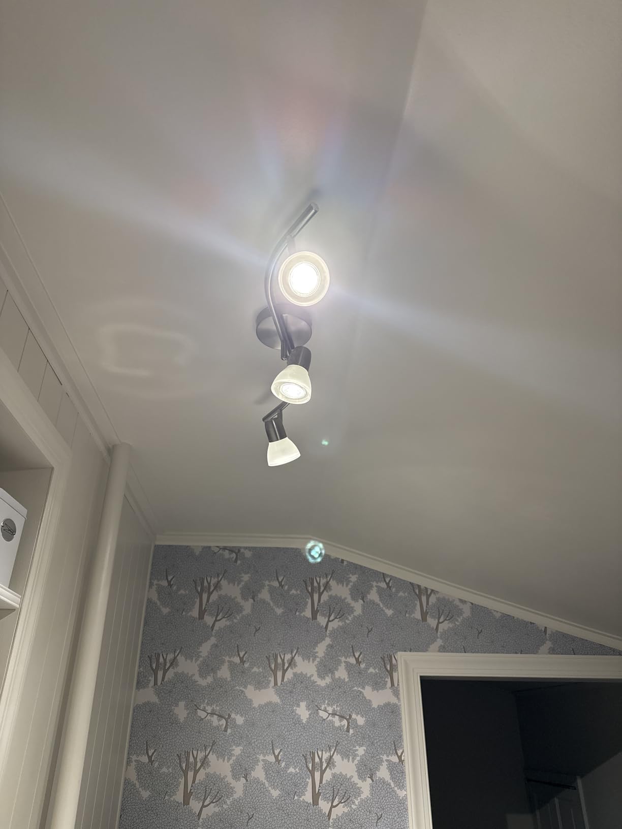 XiNBEi Lighting 4 Light Black Curved Track Lights Ceiling for Bathroom customer photo 2