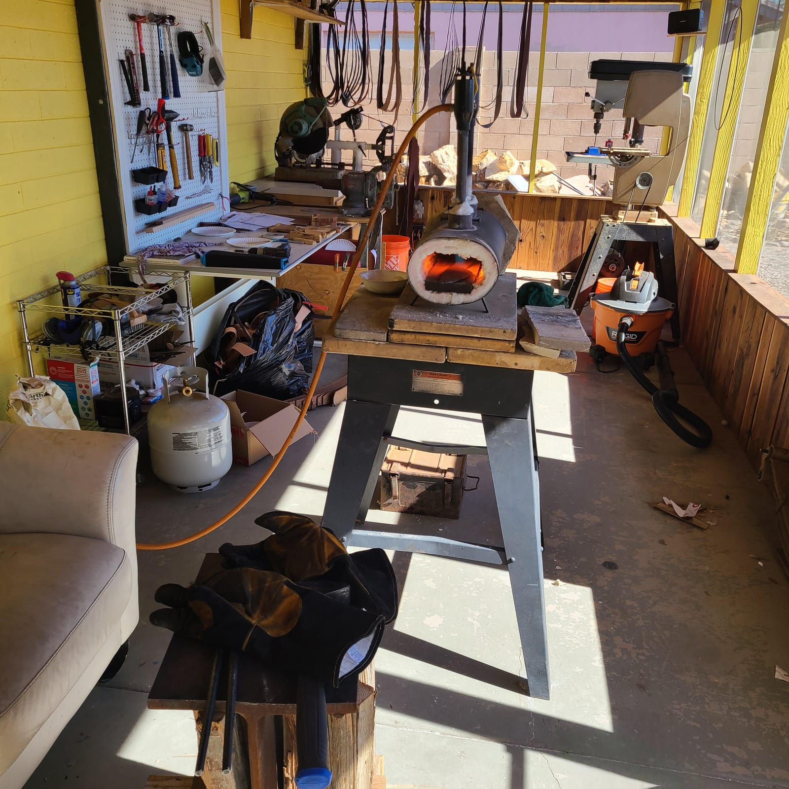 Simond Store - Single Burner Portable Metal Propane Forge - 2600F Rated, customer photo 2