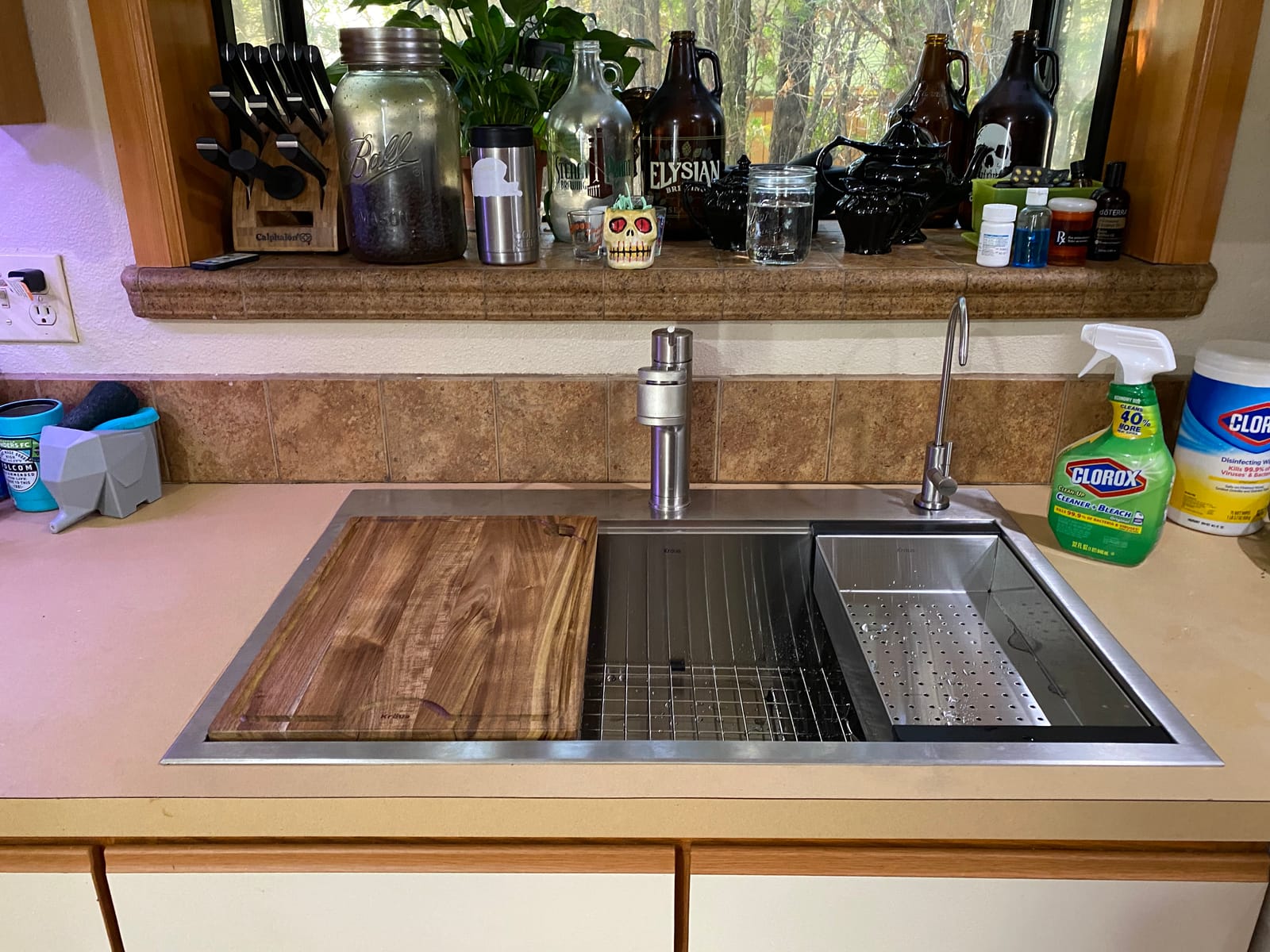 KRAUS KWT310-33/18 Kore Workstation 33-inch Drop-In 18 Gauge Single Bowl Stainless Steel Kitchen Sink with Integrated Ledge and Accessories customer photo 1