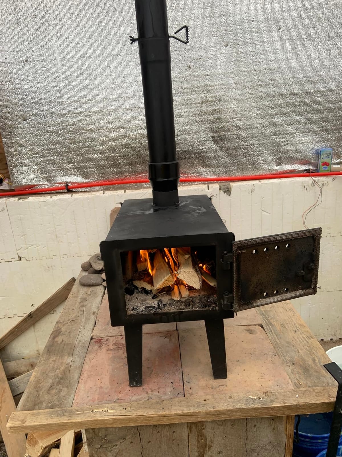 Guide Gear Large Outdoor Wood Burning Stove Portable with Chimney Pipe for Cooking, Camping, Tent, Hiking, Fishing, Backpacking customer photo 2