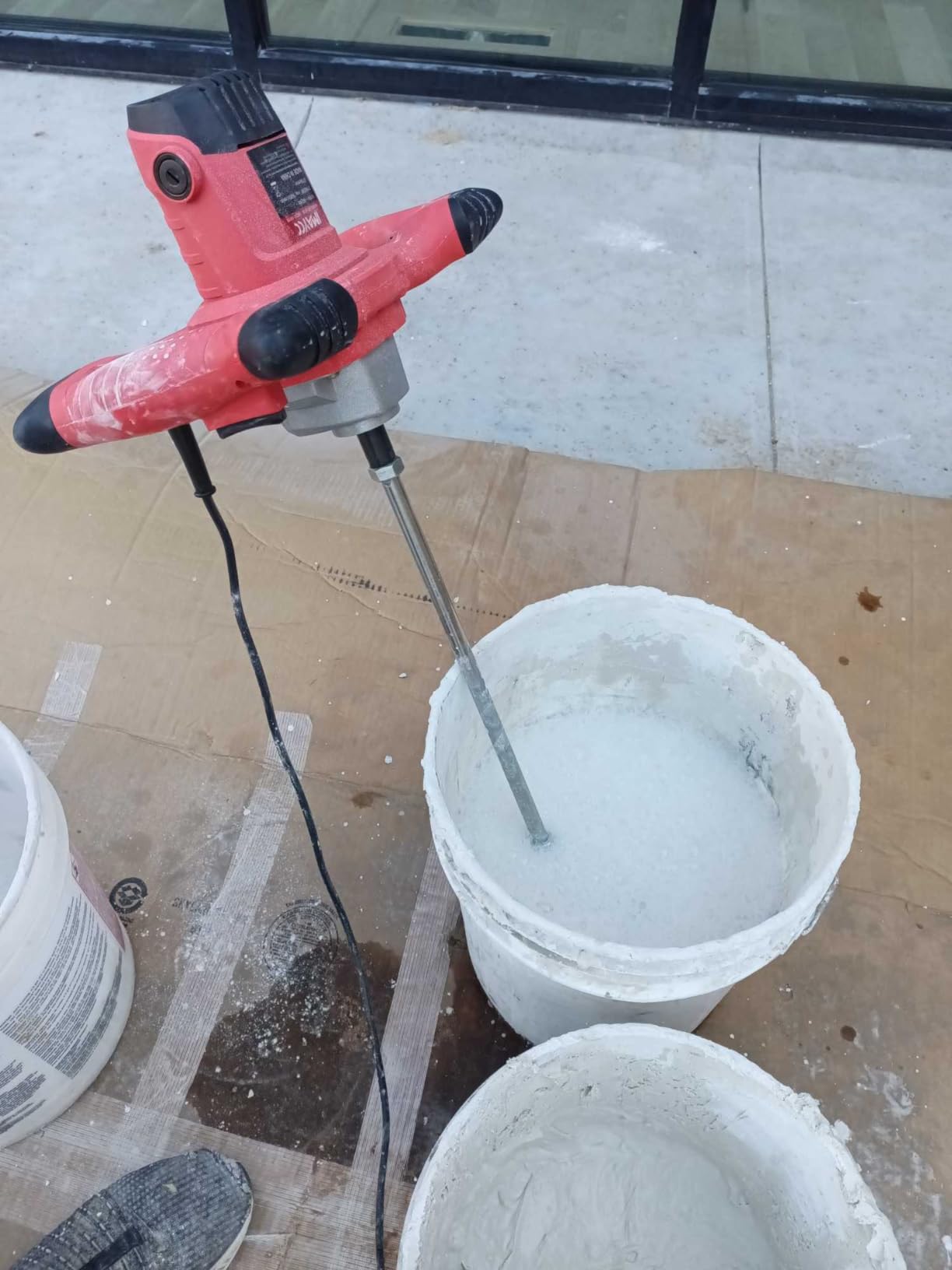 IMAYCC Cement Mixer, 2100W Electric Concrete Mixer with 6 Speed, 110V Handheld Mud Mixer for Mortar, Paint, Grout, Plaster, Thinset, Fodder Stirring Tool customer photo 1
