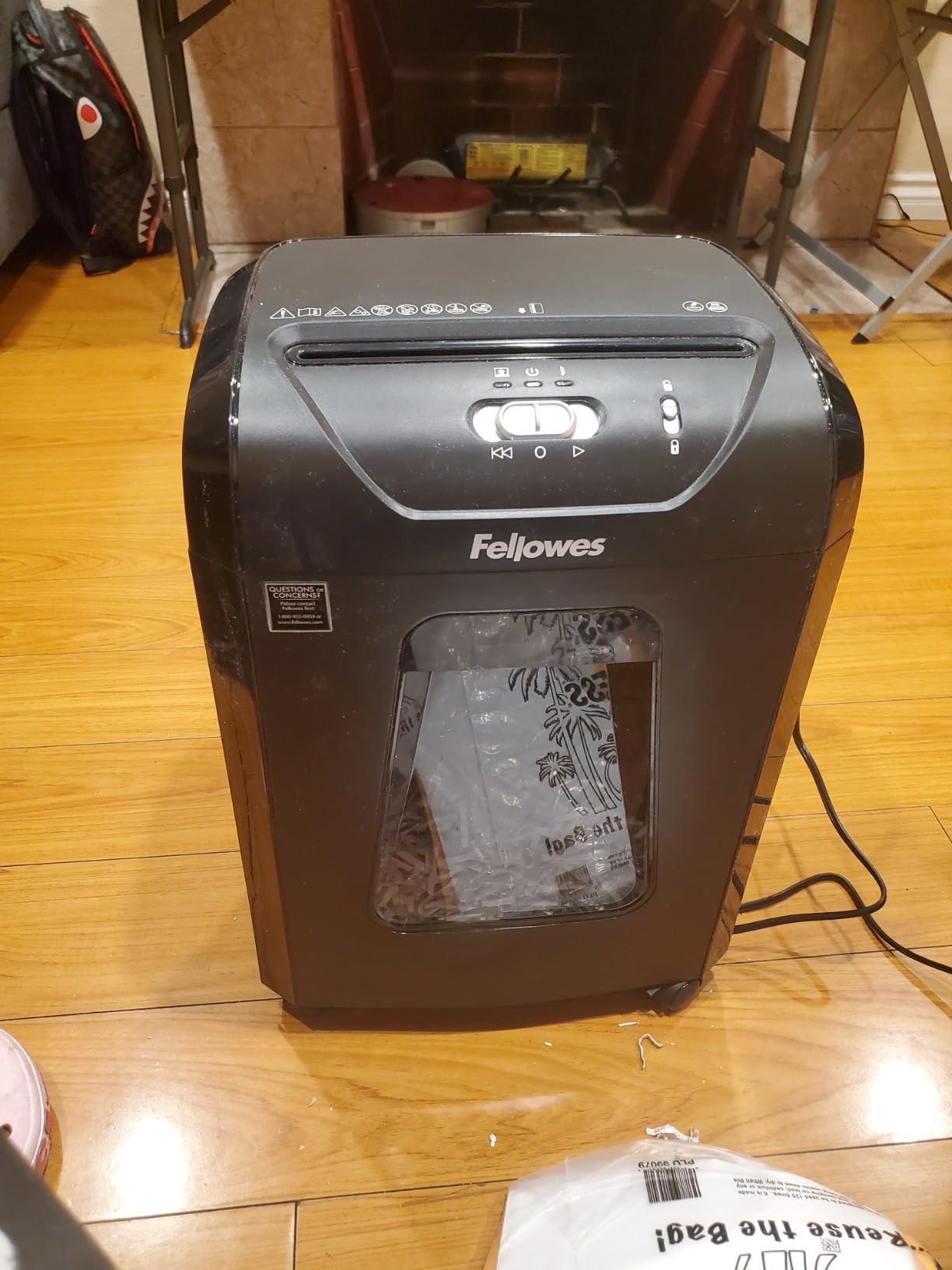 Fellowes Powershred 12 Sheet Cross-Cut Paper Home Office Paper Shredder, 19.50