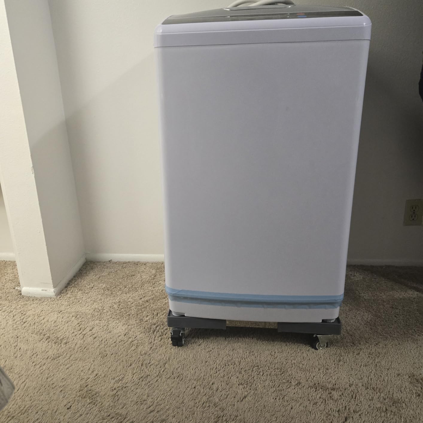 W B D WEIBIDA Appliance Dolly Cart with 4 Locking Twin Wheels Mini Fridge Stand Adjustable Furniture Mover Mobile Roller Base for Washing Machine, Dryer, Refrigerator, Laundry Pedestal customer photo 1