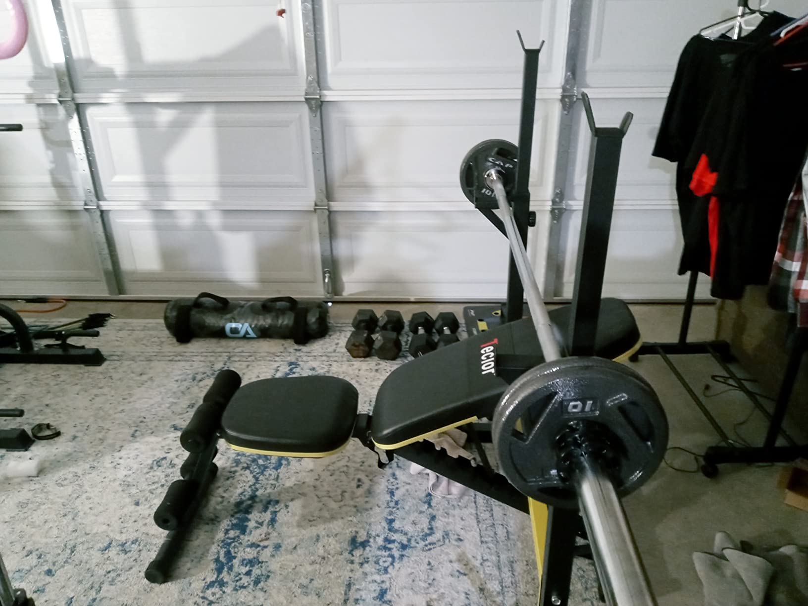 BangTong&Li Squat Rack Stand,Barbell Rack,Bench Press Rack Stand Home Gym Adjustable Weight Rack 550Lbs customer photo 1