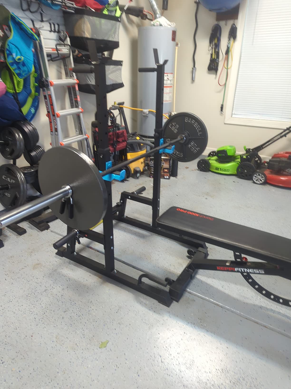 JX FITNESS Squat Rack 660lbs Adjustable Barbell Rack for Home Gym customer photo 1