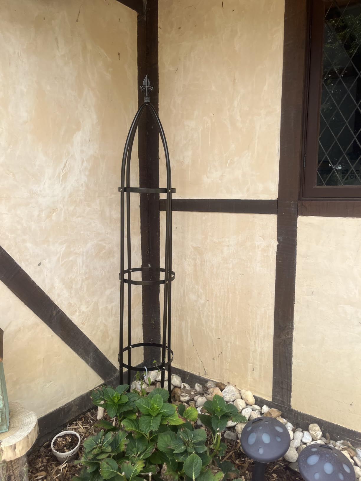 100% Metal Garden Obelisk Trellis Heavy Duty 6.3 ft Tall for Climbing Vines customer photo 2