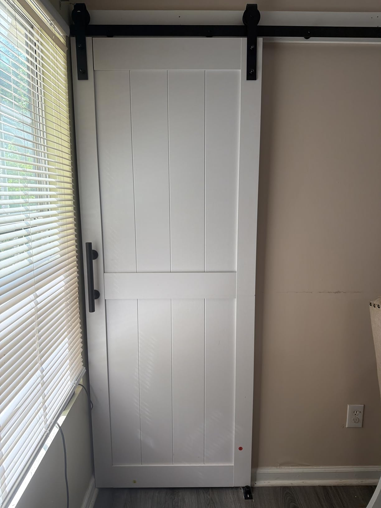 30''x84'' Sliding Barn Door with 5 Ft Barn Door Hardware Kit customer photo 1