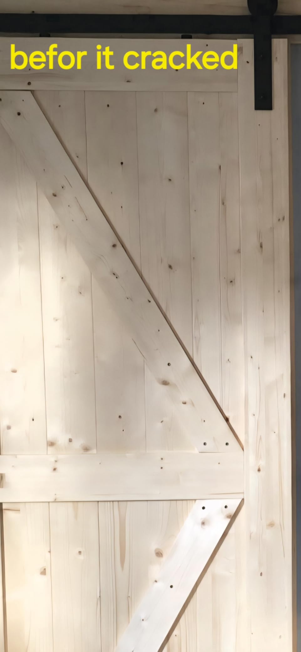 FREDBECK 36in x 84in Wood Barn Door with 6.6FT Barn Door Hardware Kit Included K Shape Solid Spruce Panel Need to Assembly customer photo 1