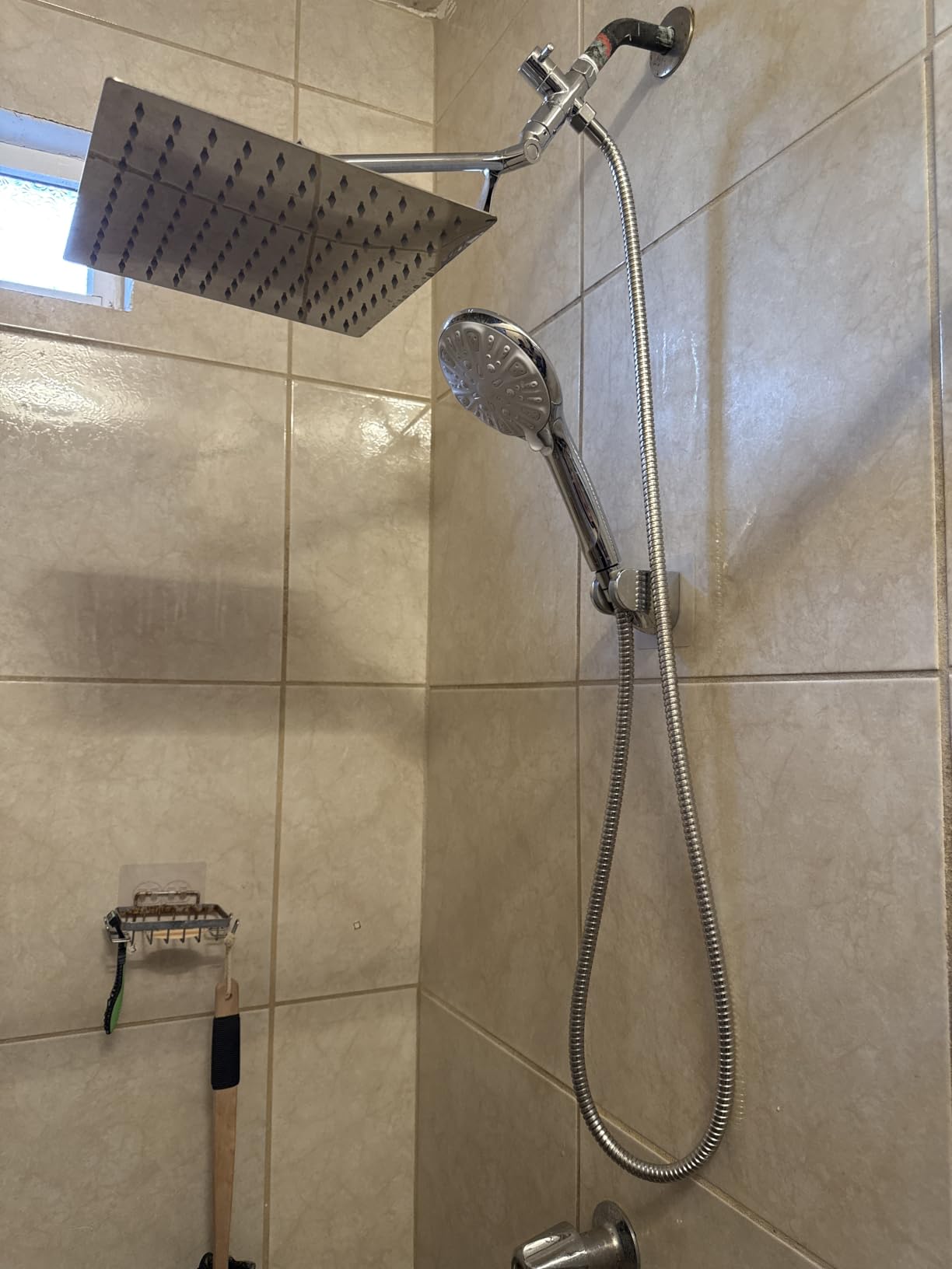 Shower Head, 8'' High Pressure Rainfall/Handheld Shower Combo, Matte Black customer photo 1