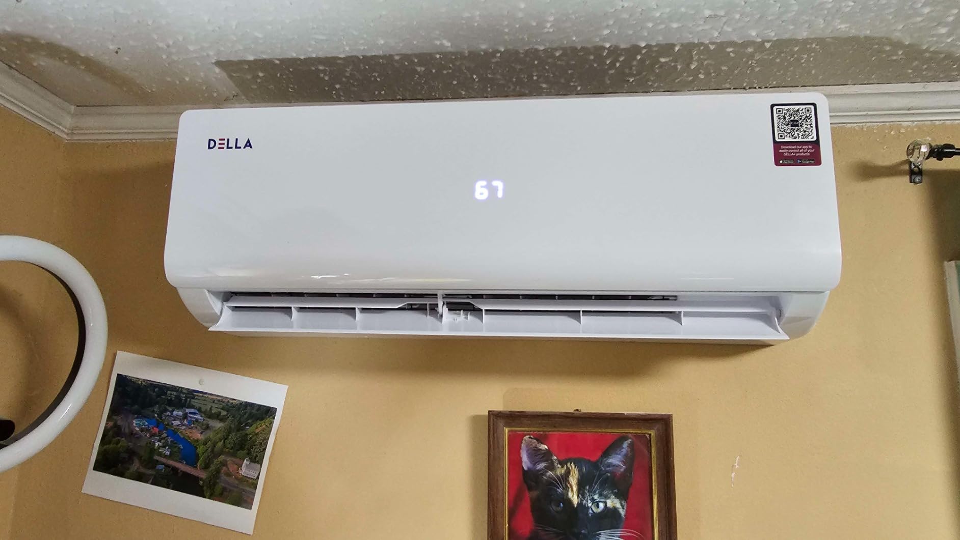 DELLA Vario Series 12000 BTU Mini Split Air Conditioner Work with Alexa with 1 Ton Pre-Charged Heat Pump Ductless Inverter System, 23 SEER2, Cools Up to 550 Sq. Ft,16.4ft Installation Kit Included customer photo 1